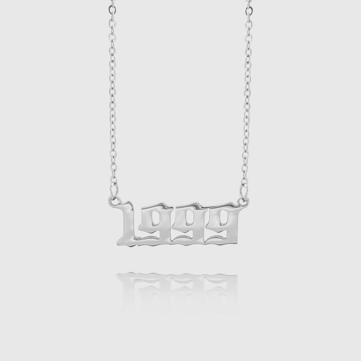 Silver Birth Year Necklace 1999 | PRYA