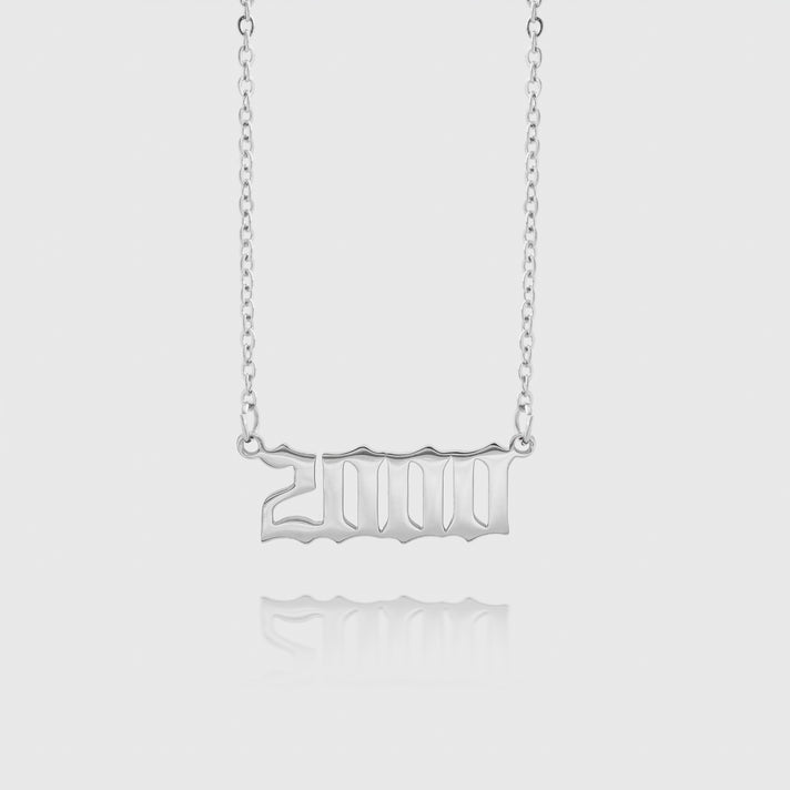 Silver Birth Year Necklace 2000 | PRYA