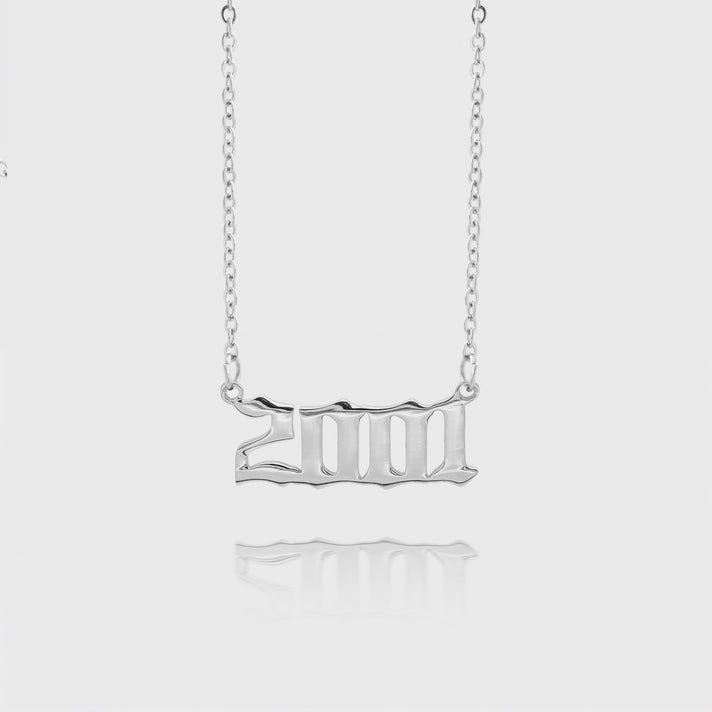 Silver Birth Year Necklace 2001 | PRYA