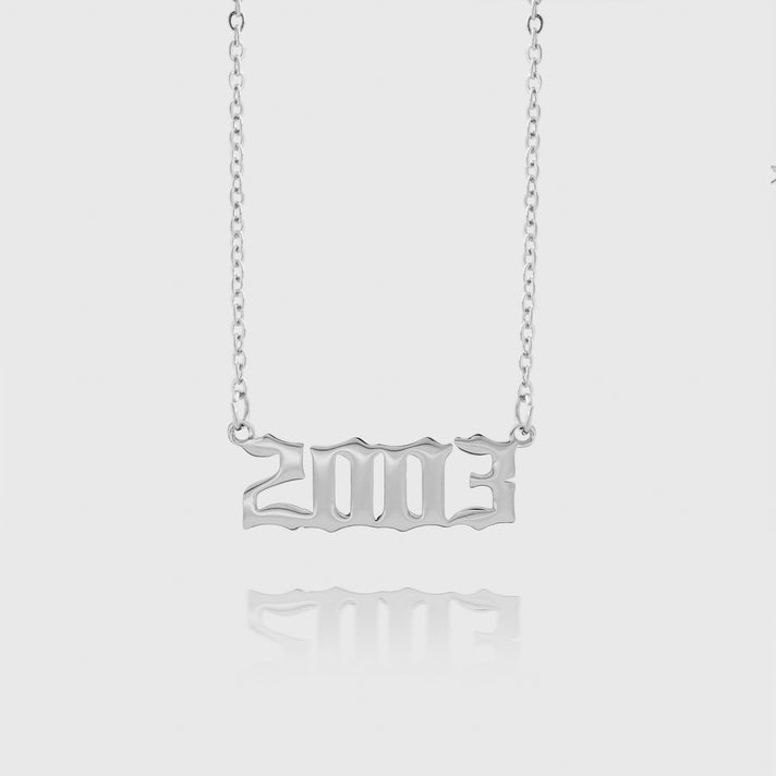 Silver Birth Year Necklace 2003 | PRYA