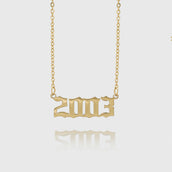 Gold Birth Year Necklace 2003 | PRYA