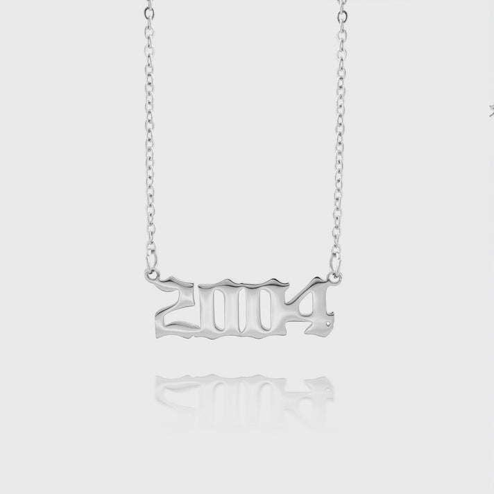 Silver Birth Year Necklace 2004 | PRYA