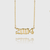 Gold Birth Year Necklace 2004 | PRYA