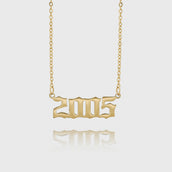 Gold Birth Year Necklace 2005 | PRYA