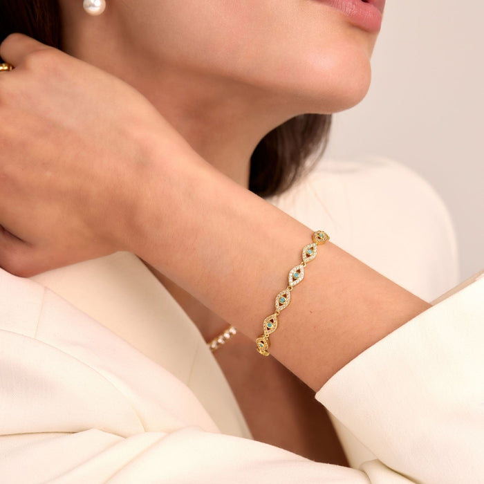 Malika Eye Bracelet | Gold