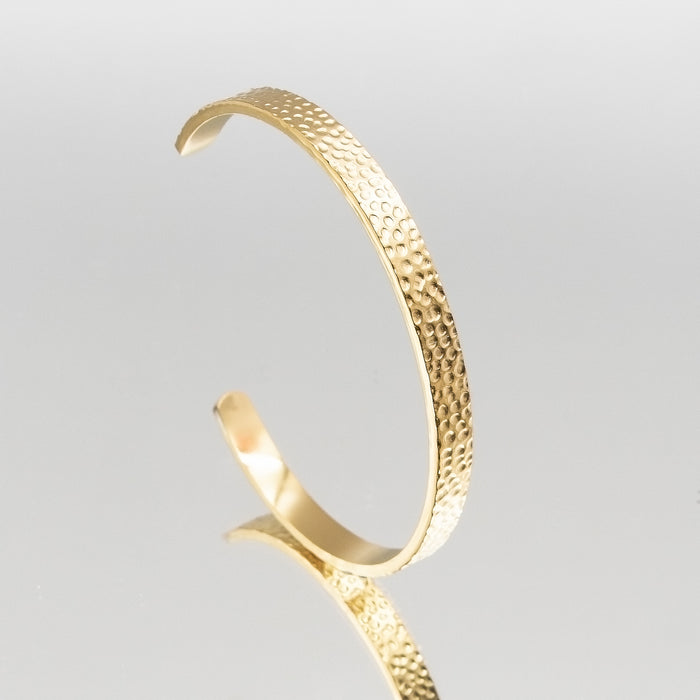image of gold textured adjustable bangle from prya