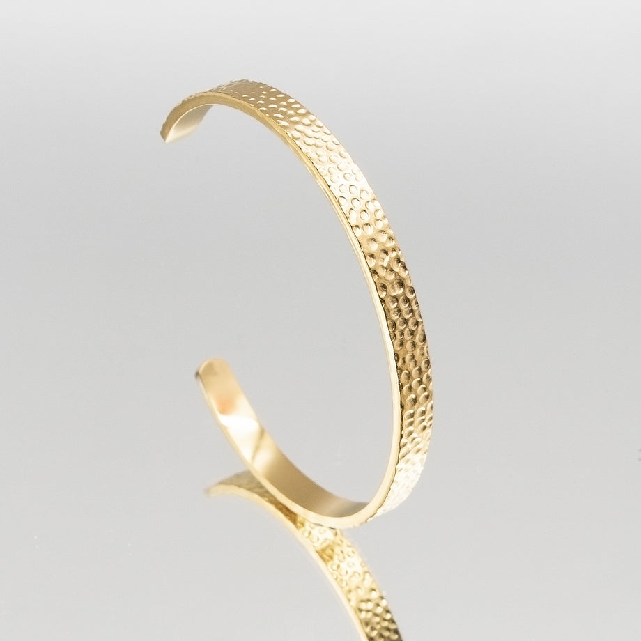 image of gold textured adjustable bangle from prya