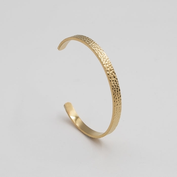 image of gold textured adjustable bangle from prya 