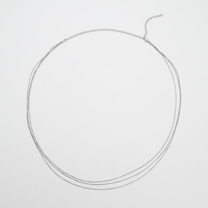 Aaliyah Triple Belly Chain in silver PRYA