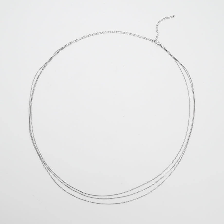 Aaliyah Triple Belly Chain in silver PRYA