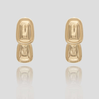 Aiza Earrings, an elegant drop earring, 18K Gold plated Stainless Steel from prya