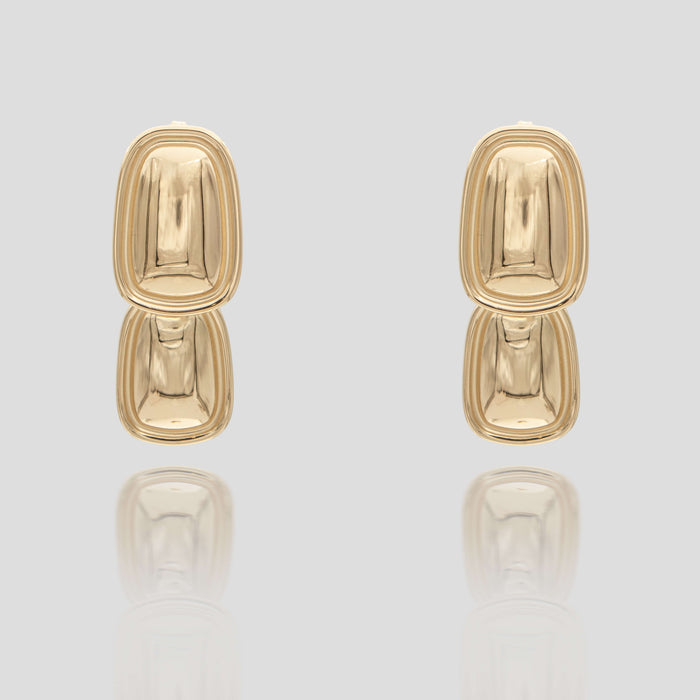 Aiza Earrings, an elegant drop earring, 18K Gold plated Stainless Steel from prya