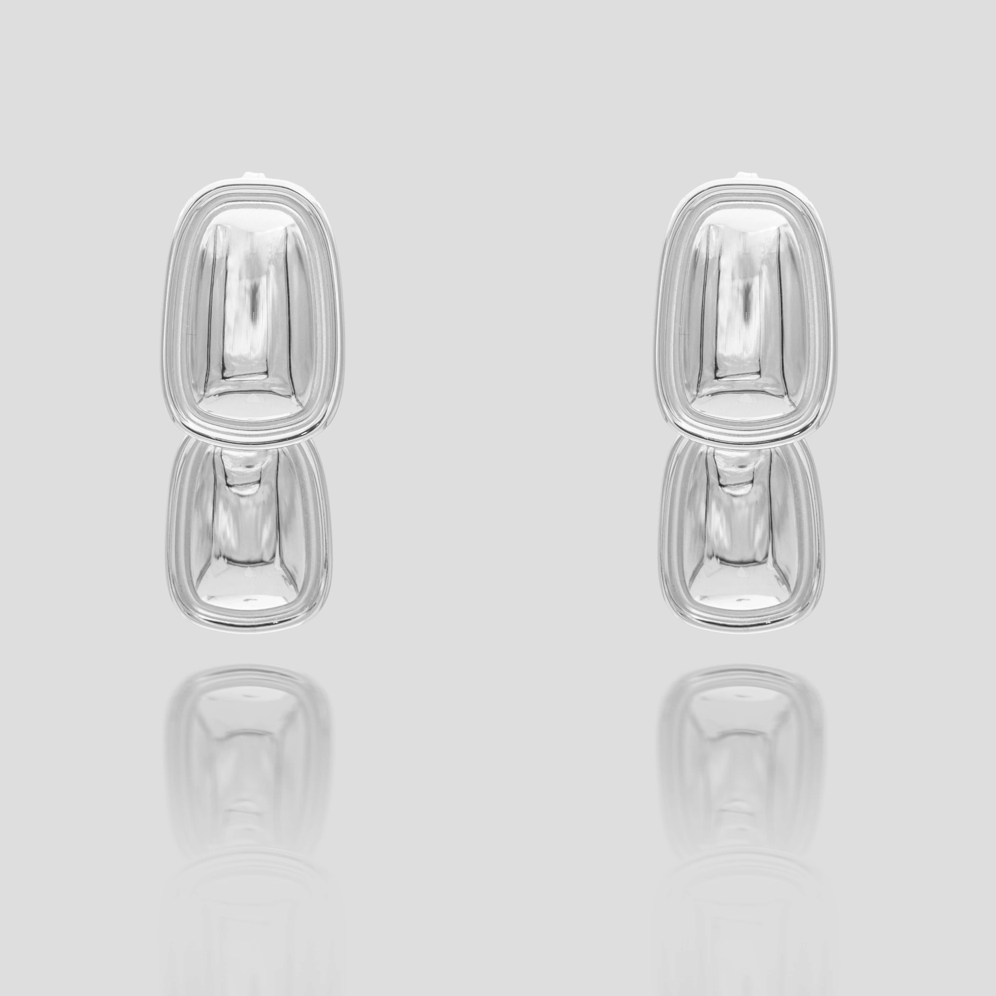 Aiza Earrings, an elegant drop earring, Silver plated Stainless Steel from prya