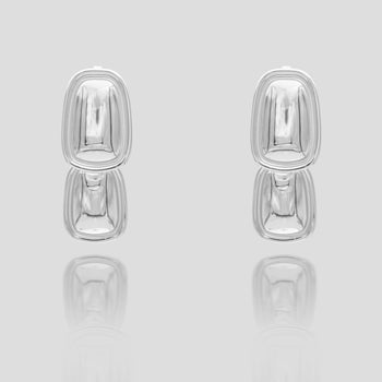 Aiza Earrings, an elegant drop earring, Silver plated Stainless Steel from prya