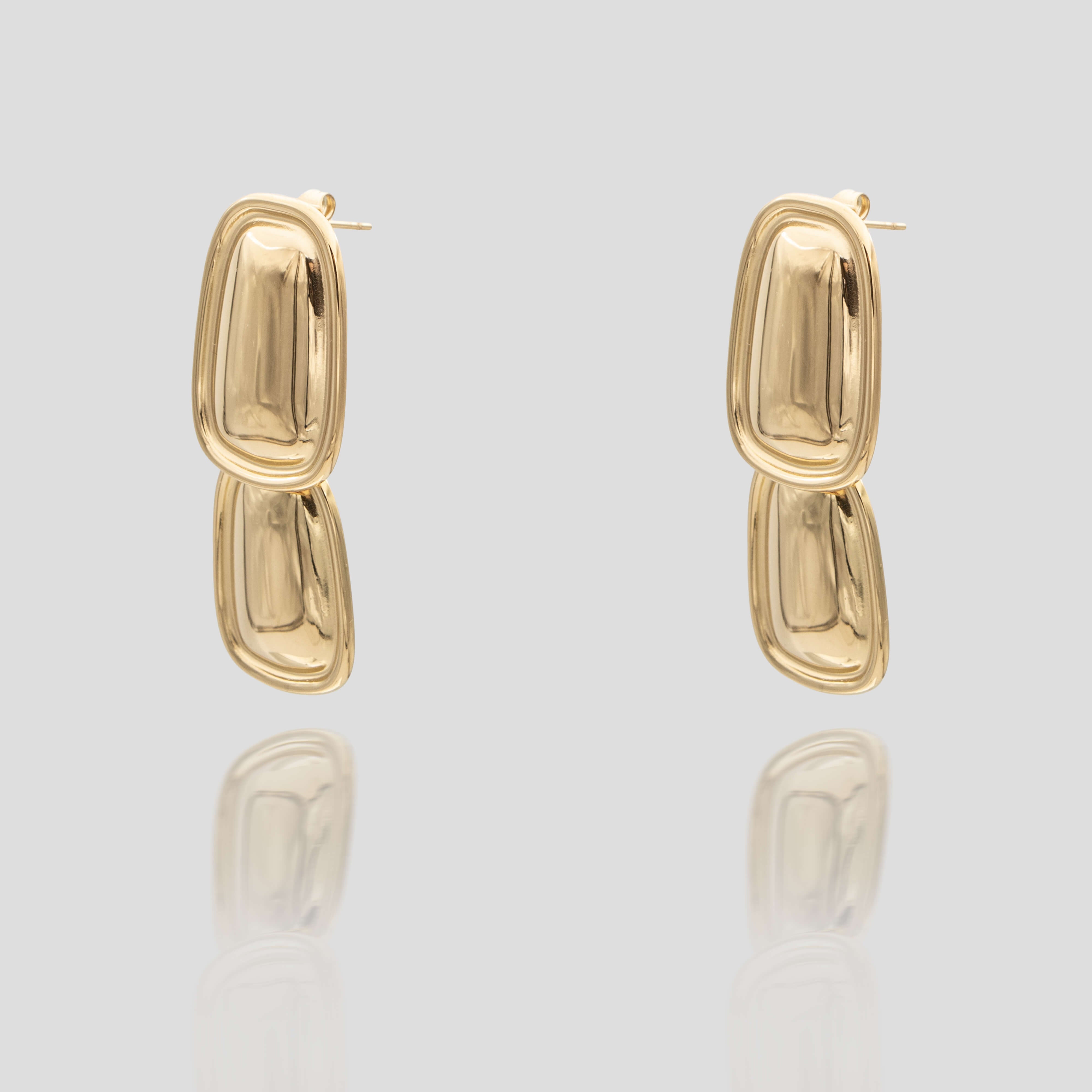 Aiza Earrings, an elegant drop earring, 18K Gold plated Stainless Steel from prya