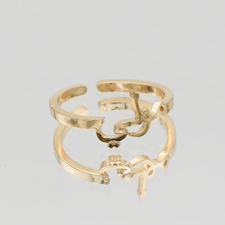 arabic custom name ring in 18k gold plated from prya