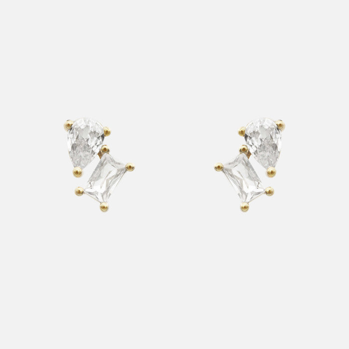 Aya Toi Et Moi Stud earrings in gold plated 925 sterling silver