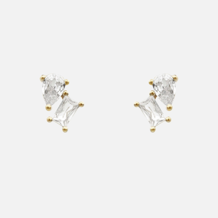 Aya Toi Et Moi Stud earrings in gold plated 925 sterling silver