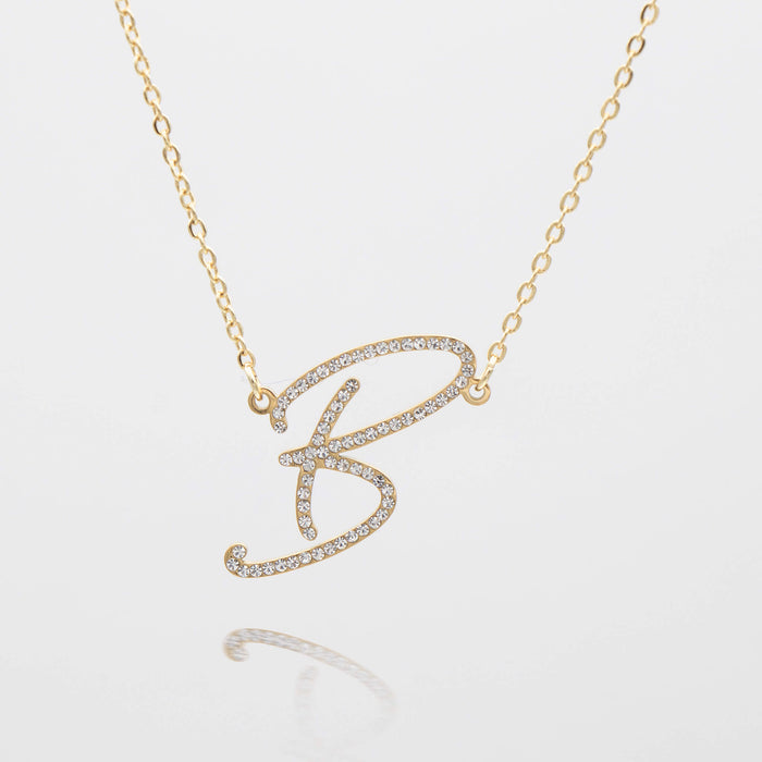 sydney initial necklace with letter 'b' in gold from prya