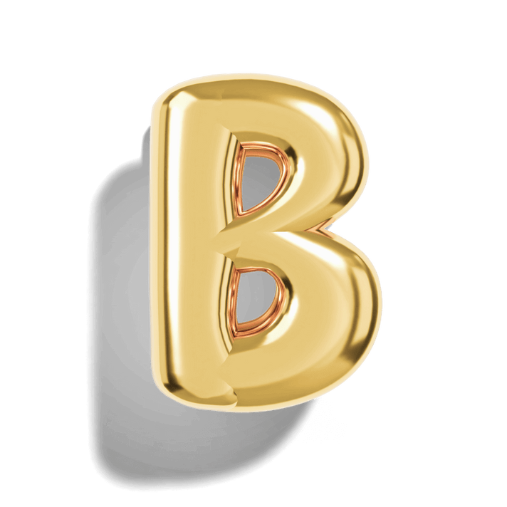 Gold Bubble Letter Charms