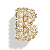 Gold Pave Bubble Letter Charms