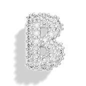 Silver Pave Bubble Letter Charms