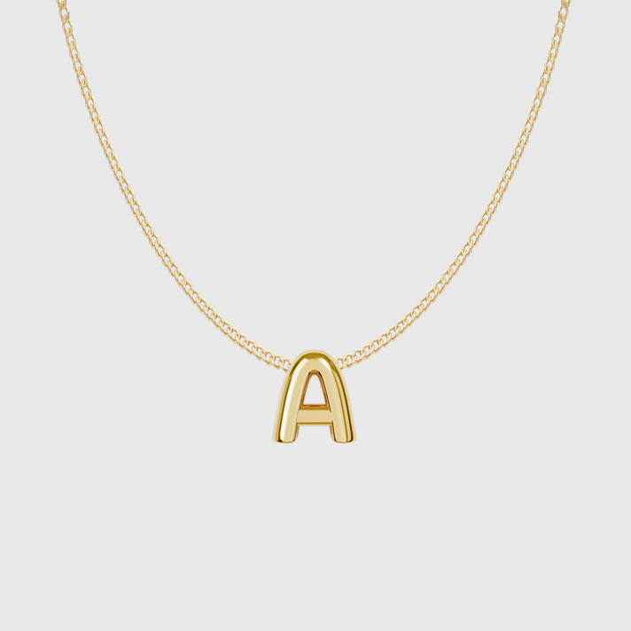 Mirco Bubble Initial Necklace