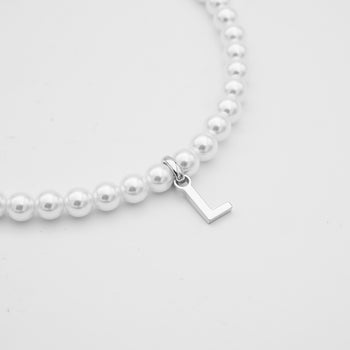 Classic Pearl Initial Necklace