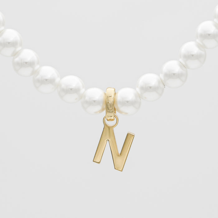 Classic Pearl Initial Necklace
