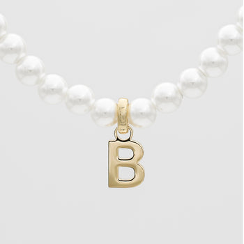 Classic Pearl Initial Necklace