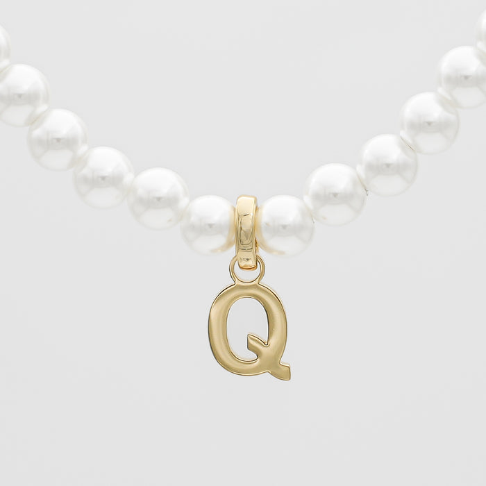 Classic Pearl Initial Necklace