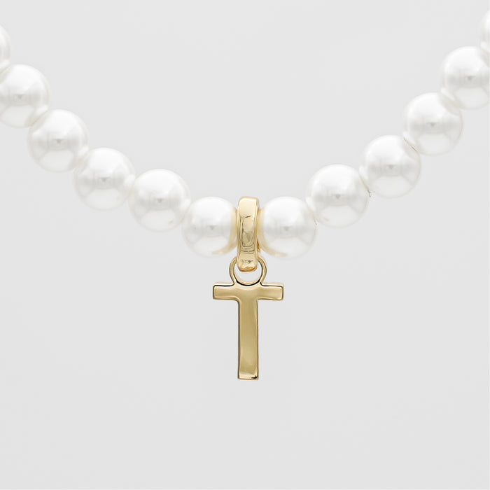 Classic Pearl Initial Necklace