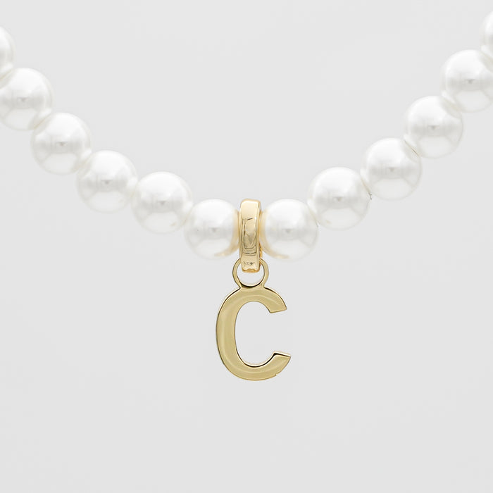 Classic Pearl Initial Necklace