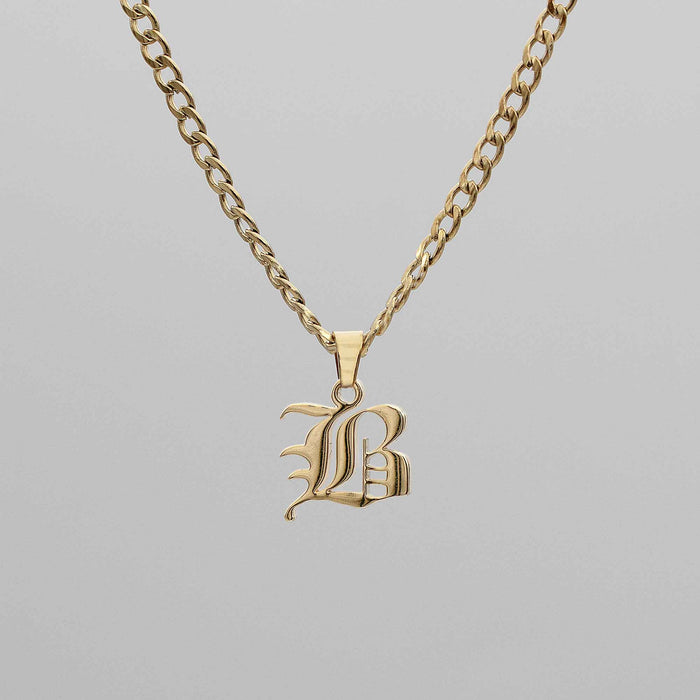 Cubana Initial Necklace in 18k gold plated from PRYA