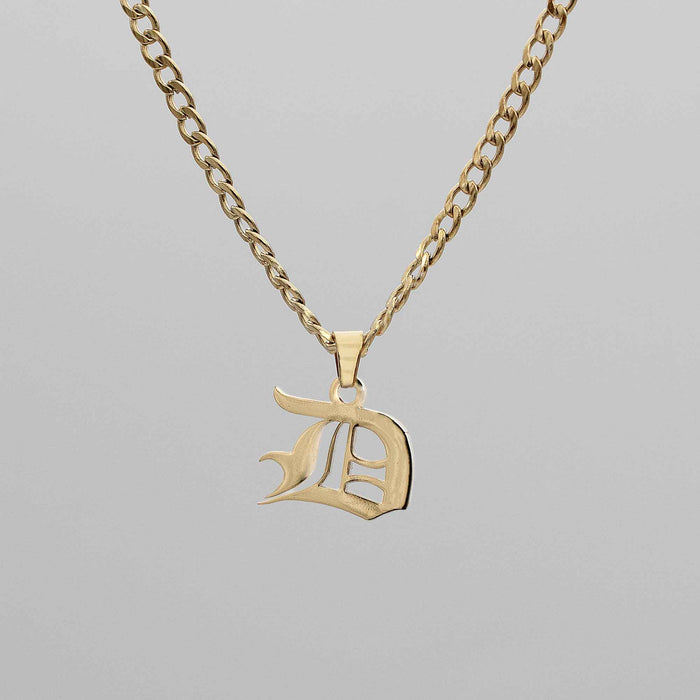 Cubana Initial Necklace in 18k gold plated from PRYA