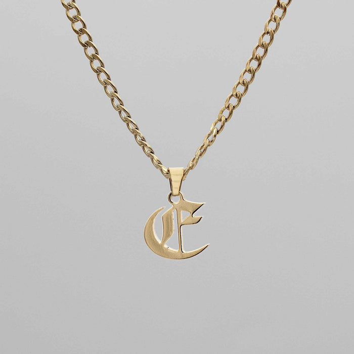 Cubana Initial Necklace in 18k gold plated from PRYA