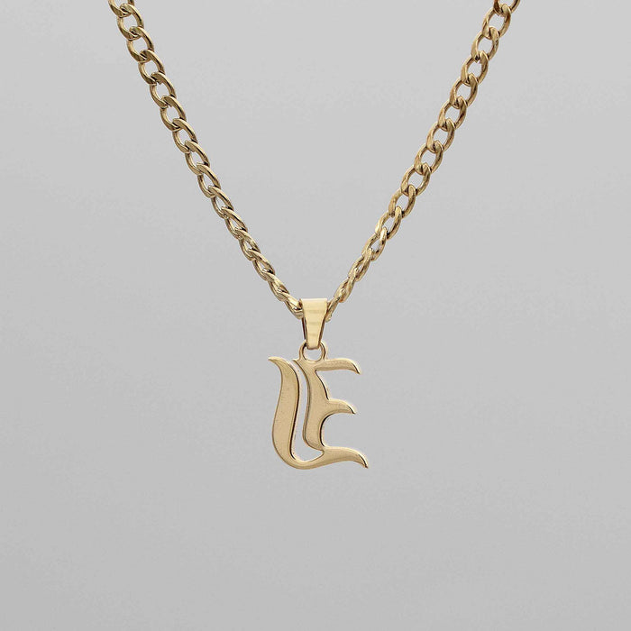Cubana Initial Necklace in 18k gold plated from PRYA