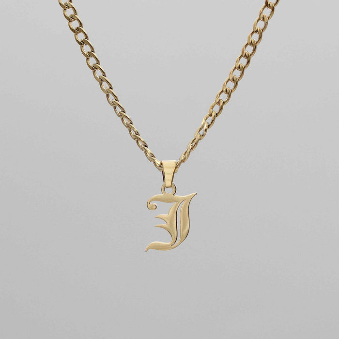Cubana Initial Necklace in 18k gold plated from PRYA