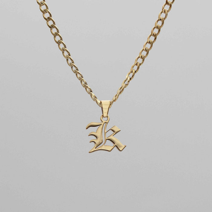 Cubana Initial Necklace in 18k gold plated from PRYA