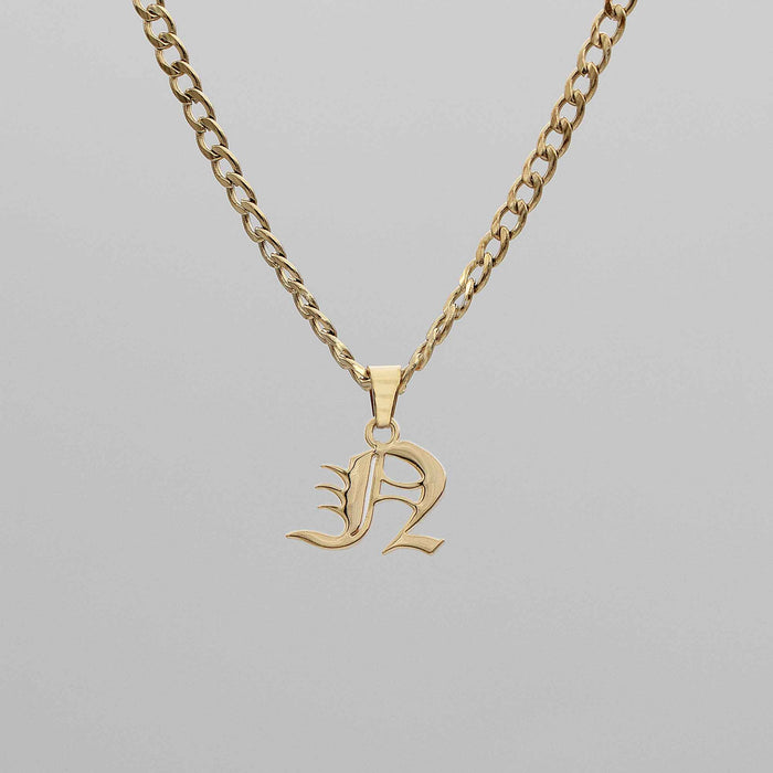 Cubana Initial Necklace in 18k gold plated from PRYA