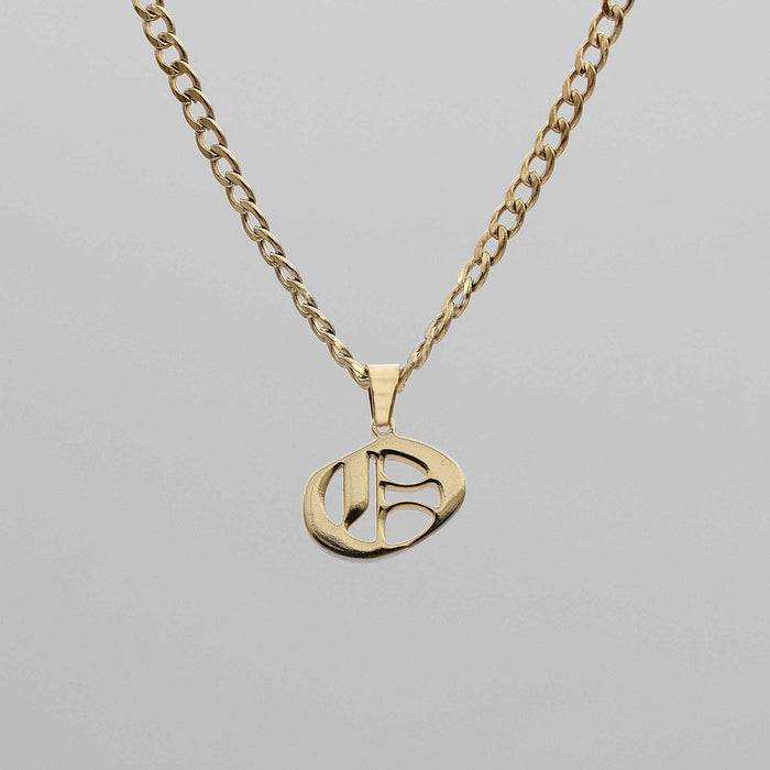 Cubana Initial Necklace in 18k gold plated from PRYA