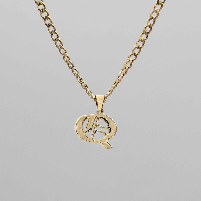 Cubana Initial Necklace in 18k gold plated from PRYA