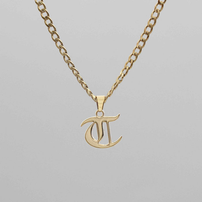 Cubana Initial Necklace in 18k gold plated from PRYA