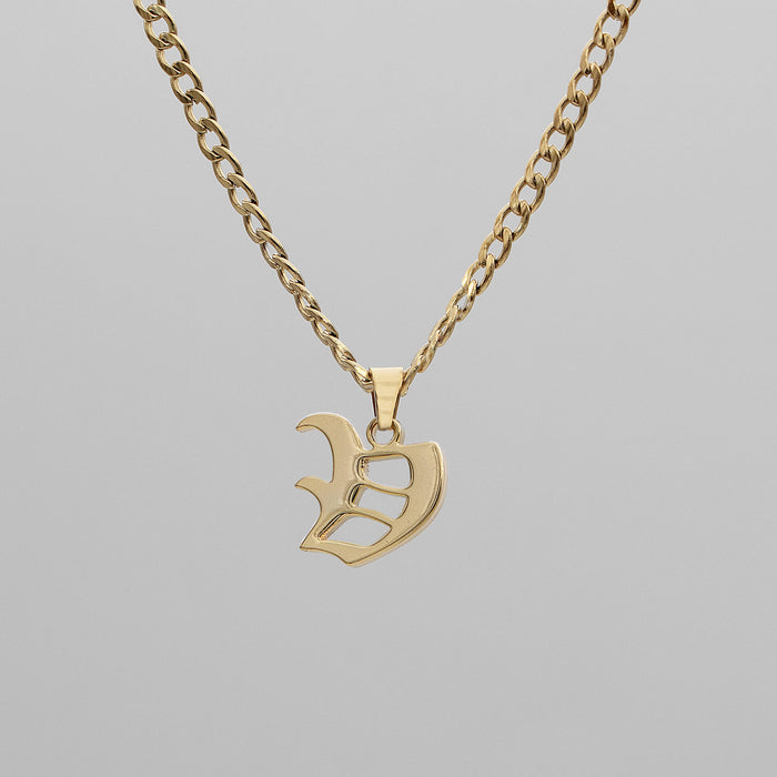 Cubana Initial Necklace in rose gold plated from PRYA