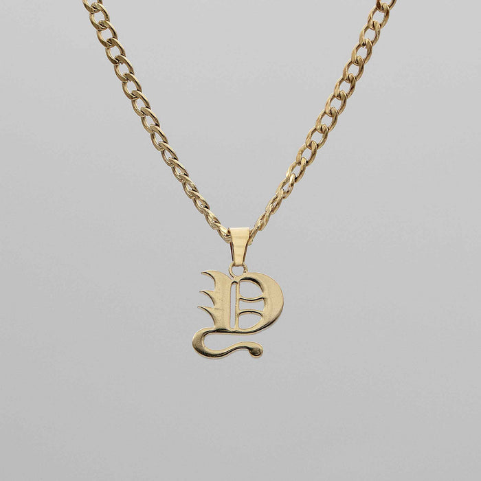 Cubana Initial Necklace in 18k gold plated from PRYA