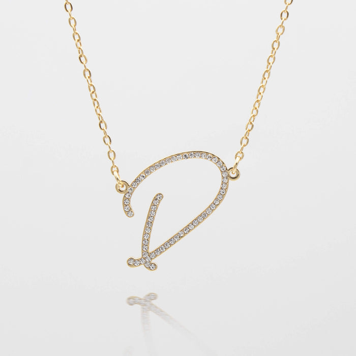 sydney initial necklace with letter 'd' in gold from prya