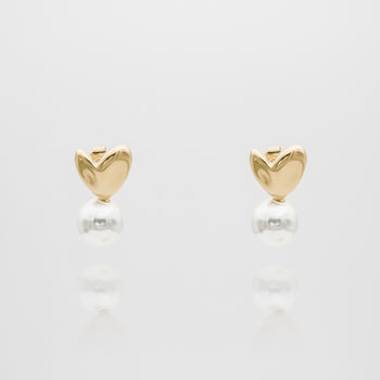 Demi Heart & Pearl Earrings