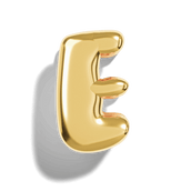 Gold Bubble Letter Charms