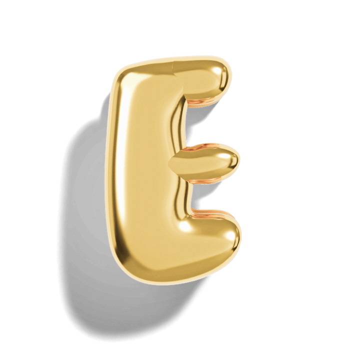 Gold Bubble Letter Charms