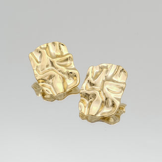 Elena Earrings meticulously crafted in 18k plated gold with a subtle texture that catches the light beautifully from prya